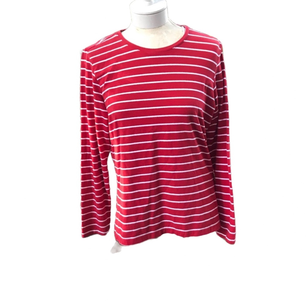Vintage 90s Liz-sport Striped Crew Neck Top